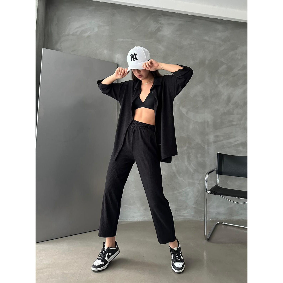 Womens Gofre two piece casual set