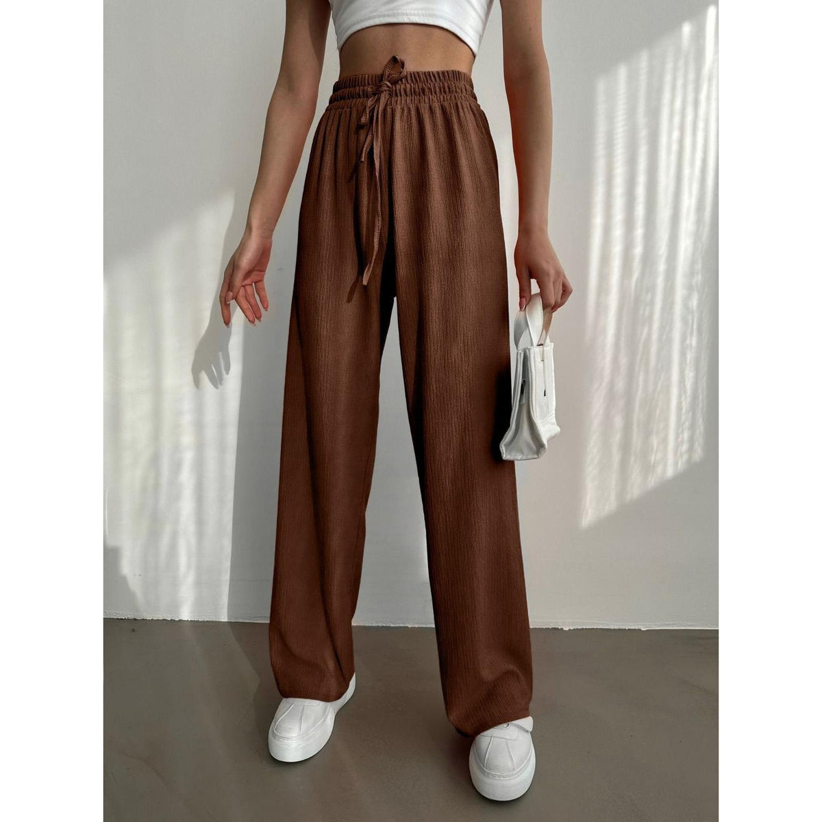 Wide leg Gofre Pants