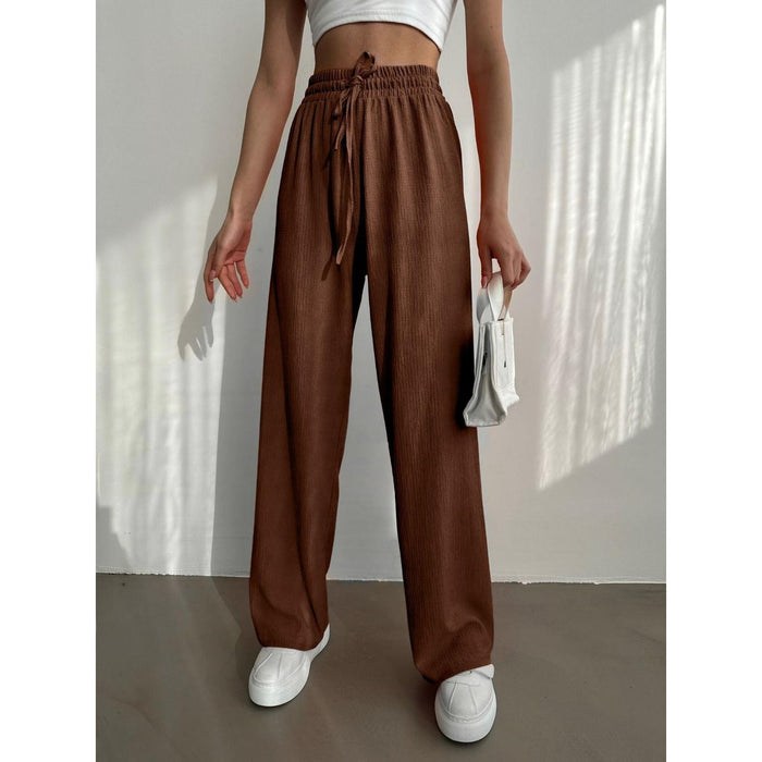 Womens Wide leg Gofre Pants