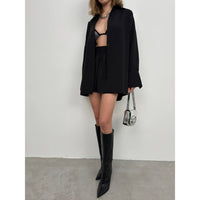 Oversize Shirt/ Shorts 2 pc Set Women