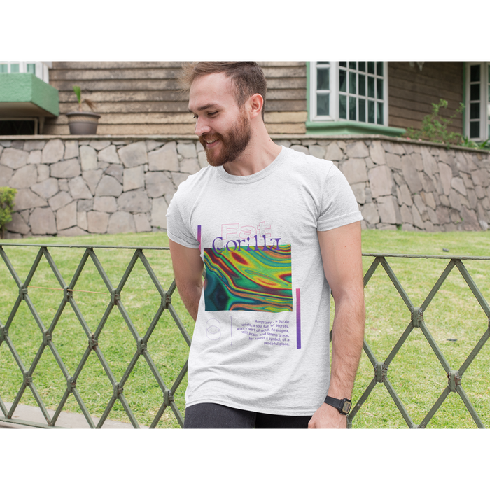 Short sleeve crew neck t-shirt Abstract WHITE