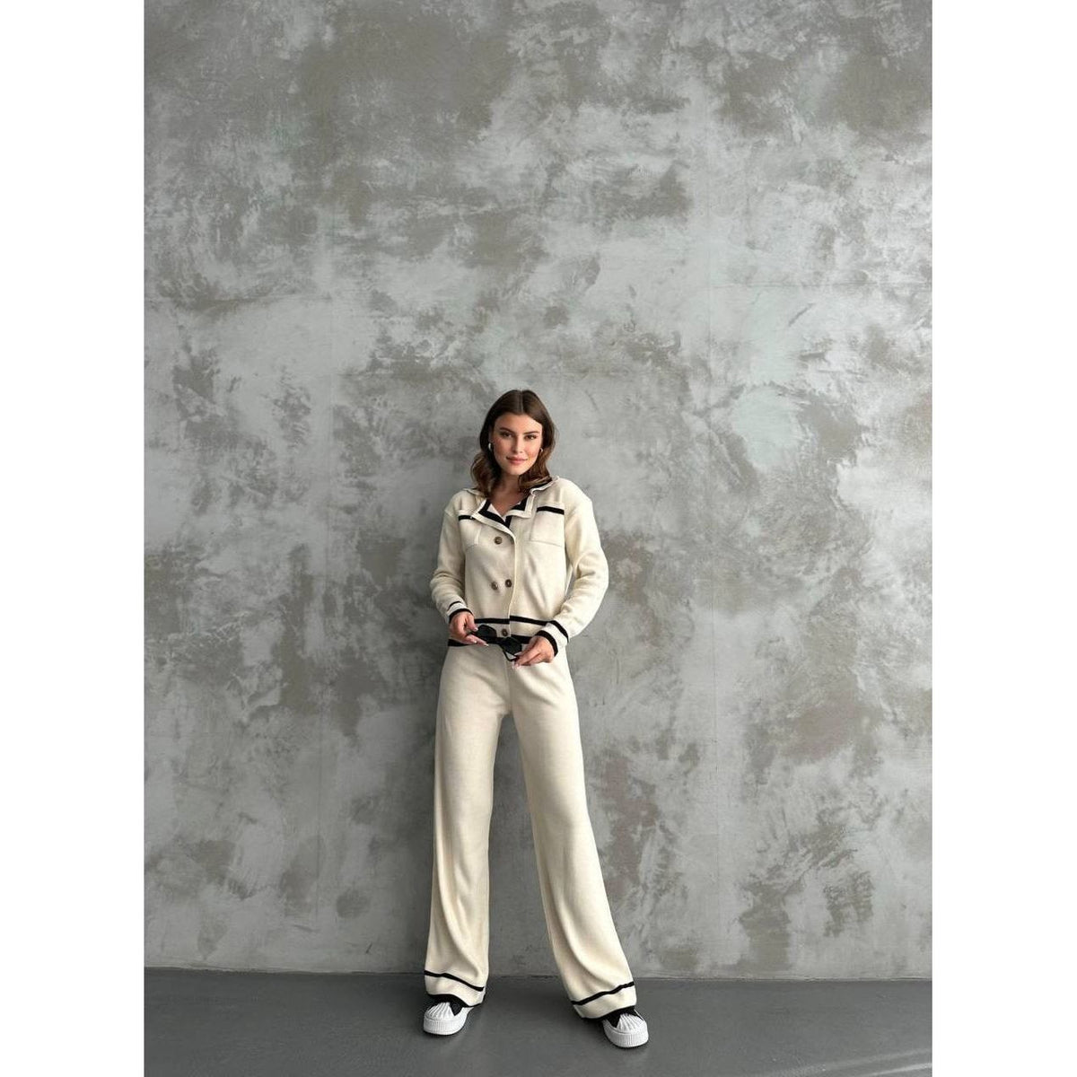 Style 4426 Womens Nostalgic knitted 2 pc set jacket/pants