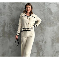 Style 4426 Womens Nostalgic knitted 2 pc set jacket/pants