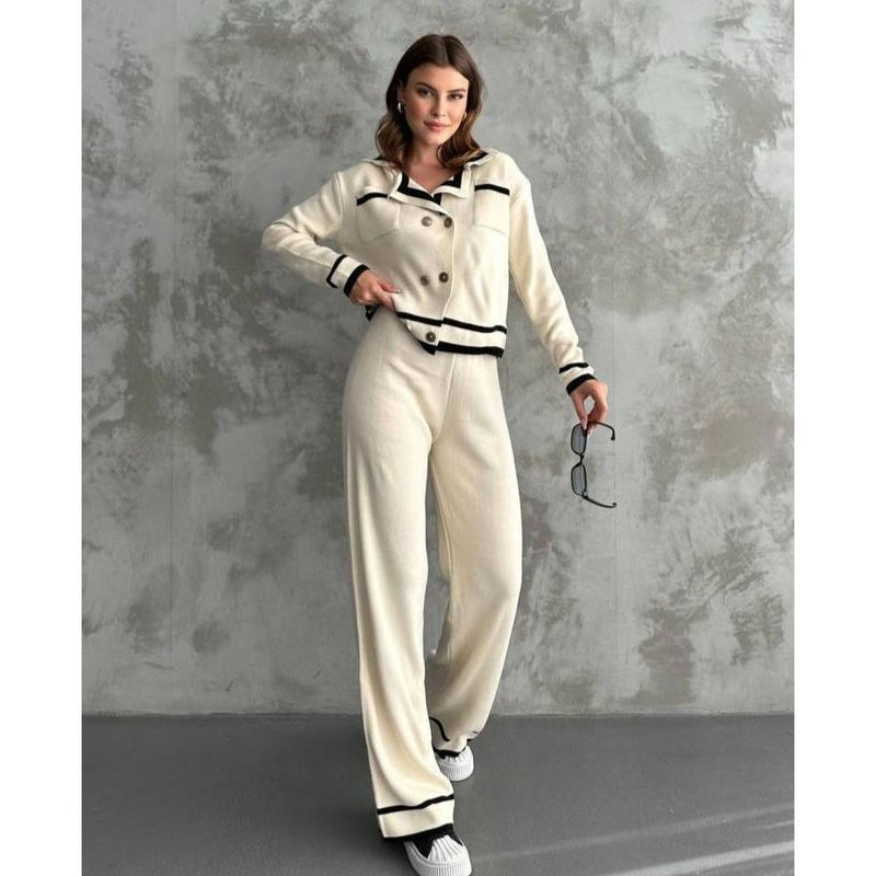 Style 4426 Womens Nostalgic knitted 2 pc set jacket/pants