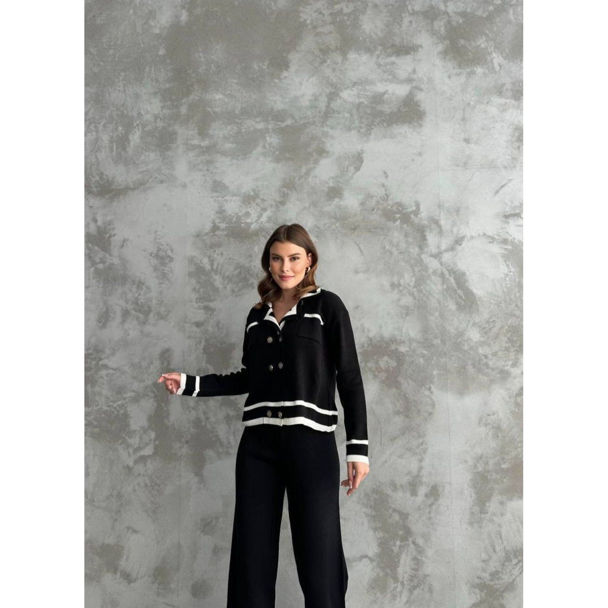 Style 4426 Womens Nostalgic knitted 2 pc set jacket/pants