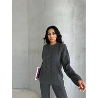 Style 4427 womens ladies wool rich soft touch knitted 2 pc set top/pant