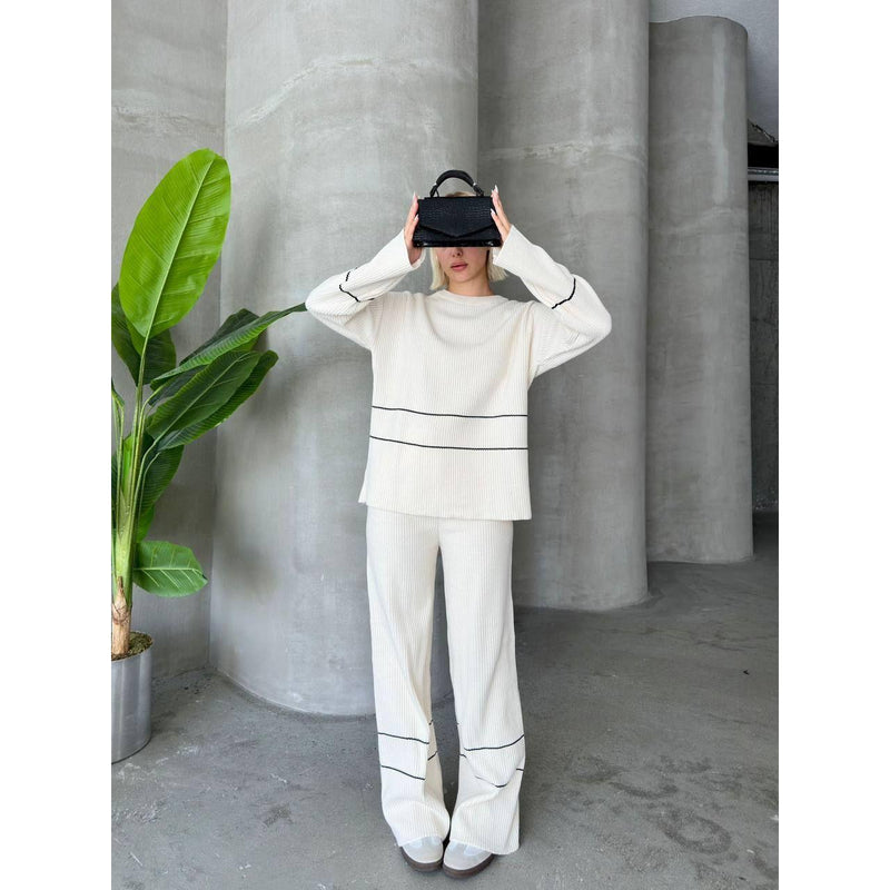 Style 5006 ladies womens 2pc knitted set jumper/pant