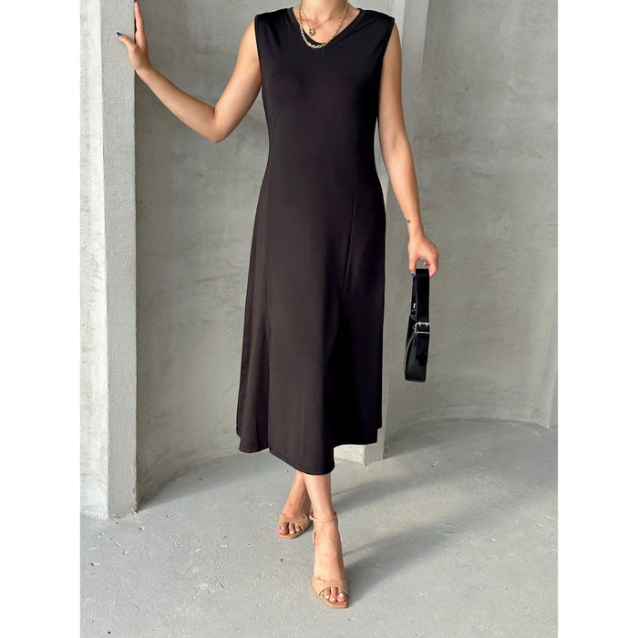 womens Sleeveless Black Dress