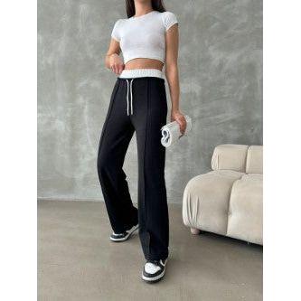 Womens Detailed waist band pant