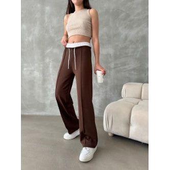 Womens Detailed waist band pant